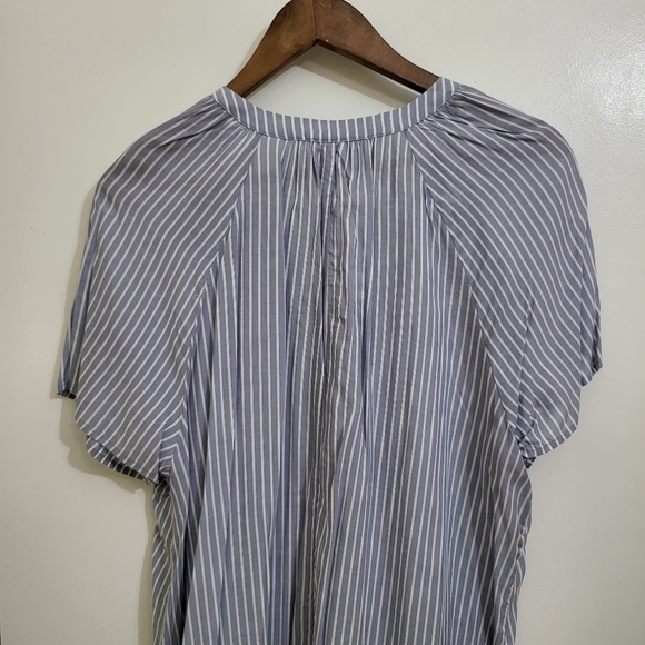 Ingrid & Isabel Maternity Stripes Mini Dress Blouse Shortsleeve Tops - Picture 7 of 12